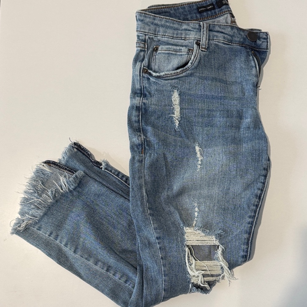 STS Blue Women's Boyfriend Jeans - Light Blue Distressed